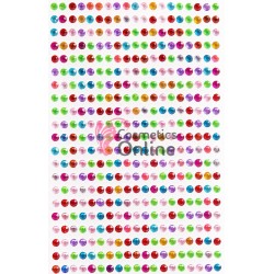 Strasuri din acril pentru make-up, par sau corp cu adeziv SGS014AA Color de 4mm 860 buc 